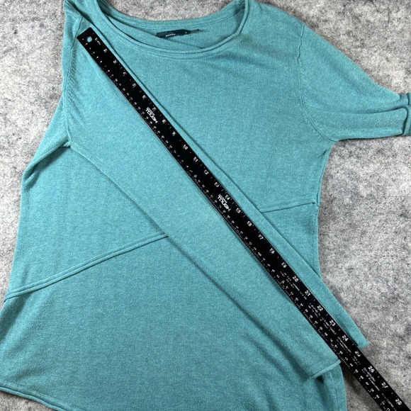 prAna Long Sleeve Base Layer Shirt Women's Small Teal Asymmetrical Causal Boho - Picture 5 of 8